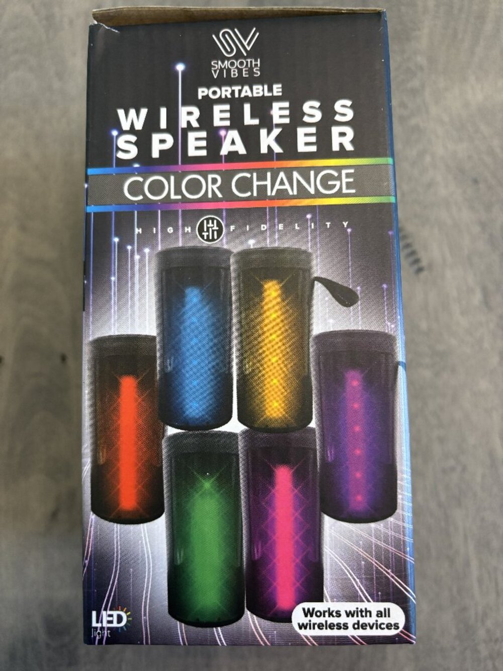 Color changing portable wireless Bluetooth speaker. NEW